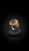Thai gold sapphire cocktail ring